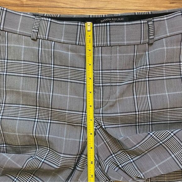 BANANA REPUBLIC 4 Ryan Glen Plaid Trousers Stretch Corpcore Business Academia - Picture 13 of 16